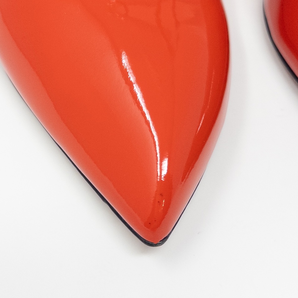 Alaia Shark Pump Red Orange Heels with Ankle Strap 39 EU 9 US - Picture 3 of 8